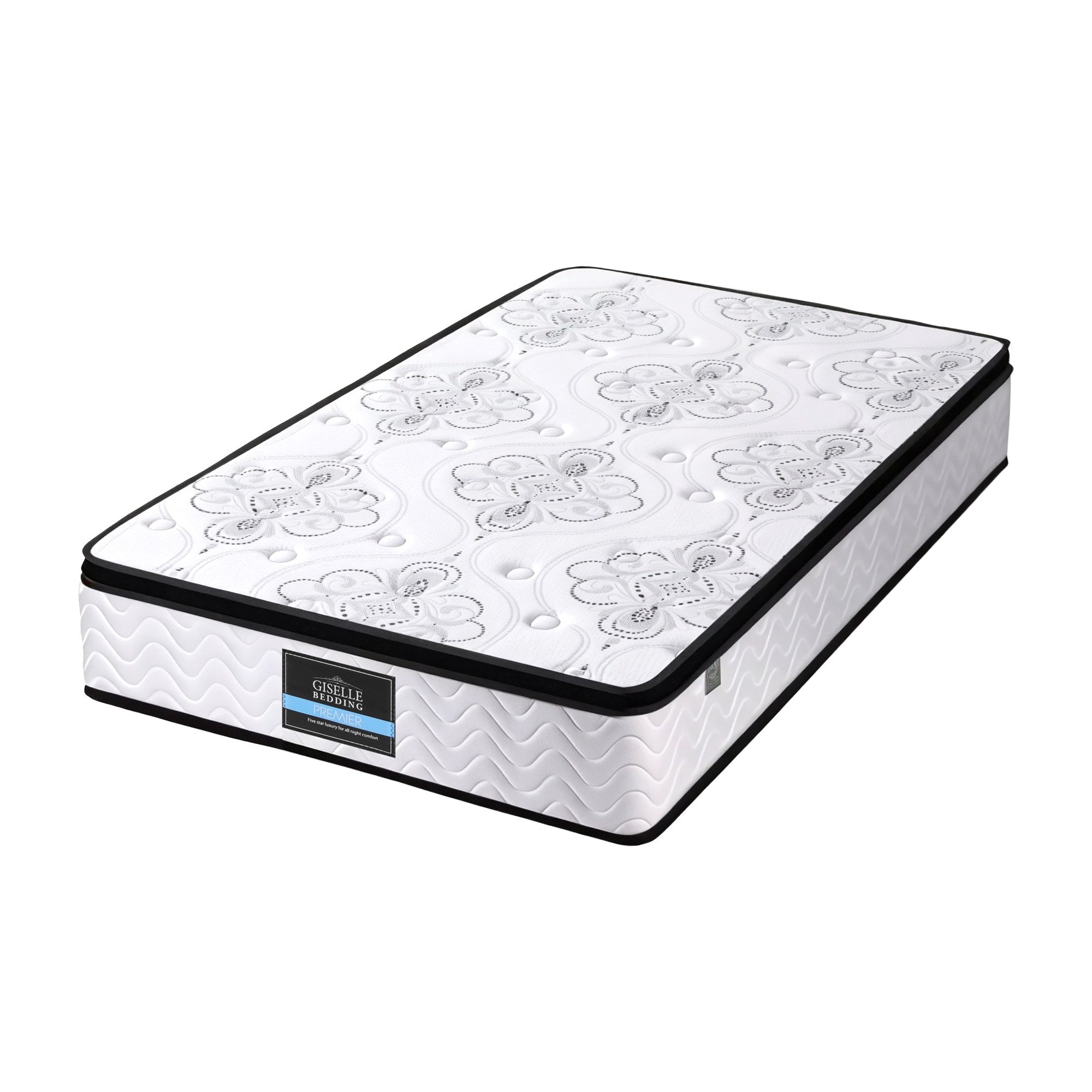 30cm Mattress Pocket Spring Medium Firm Foam Euro Top King Single - Furniture > Mattresses > King Single Mattress - Rivercity House & Home Co. (ABN 18 642 972 209) - Affordable Modern Furniture Australia