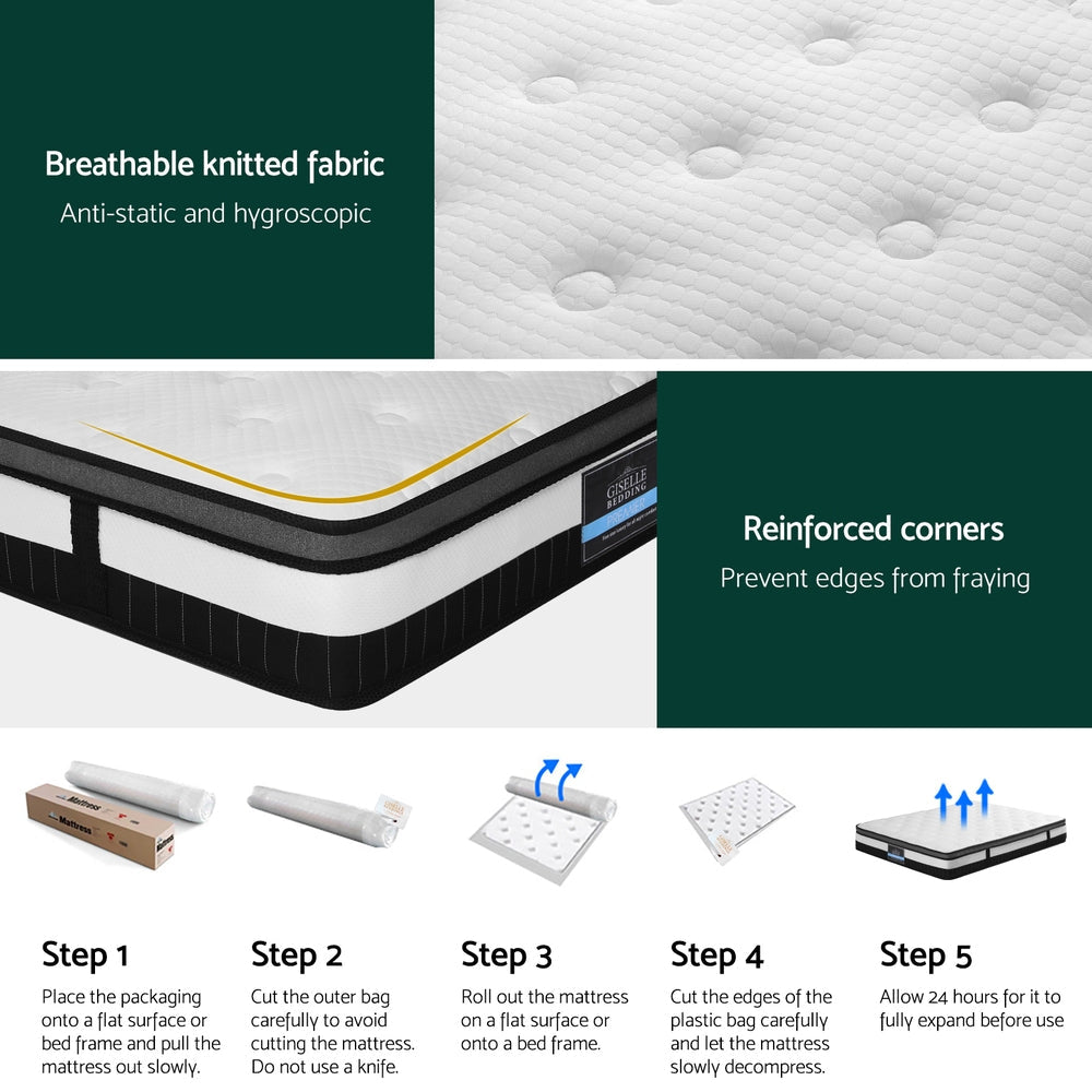 30cm Mattress Queen Size - Furniture > Mattresses > Queen Mattress - Rivercity House & Home Co. (ABN 18 642 972 209) - Affordable Modern Furniture Australia