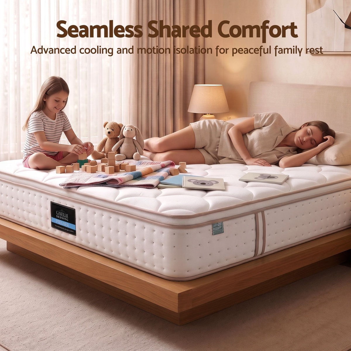 30cm Queen Spring Mattress with 5-Zone Firm Back Support and Tencel Cover - White - Furniture > Mattresses > Queen Mattress - Rivercity House & Home Co. (ABN 18 642 972 209) - Affordable Modern Furniture Australia