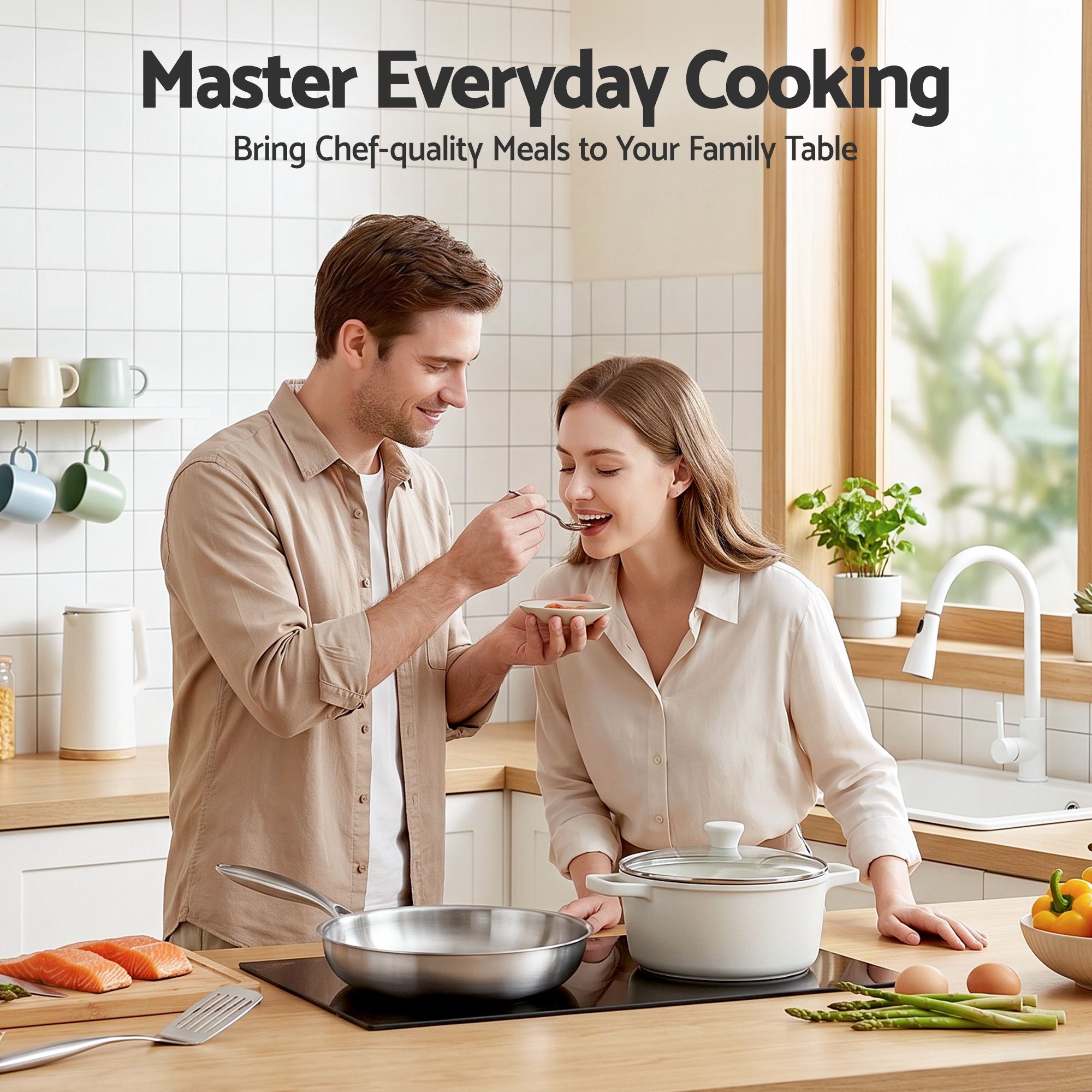 30cm Stainless Steel Tri-Ply Frying Pan Uncoated Frypan - Silver - Home & Garden > Kitchenware > Skillets & Frying Pans - Rivercity House & Home Co. (ABN 18 642 972 209) - Affordable Modern Furniture Australia