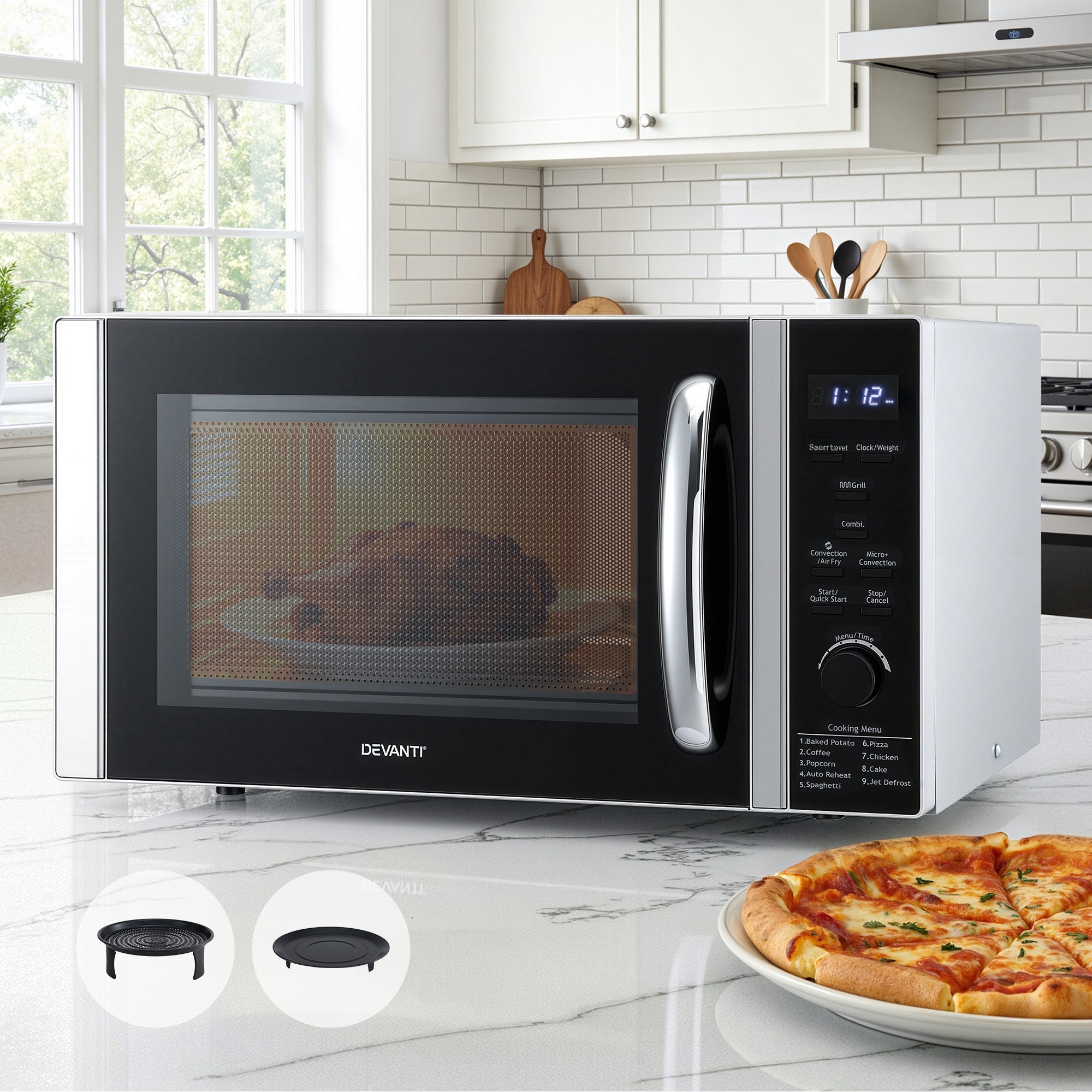30L Microwave Oven 4 - IN - 1 Air Fryer Convection Grill - Appliances > Kitchen Appliances > Microwave Ovens - Rivercity House & Home Co. (ABN 18 642 972 209) - Affordable Modern Furniture Australia