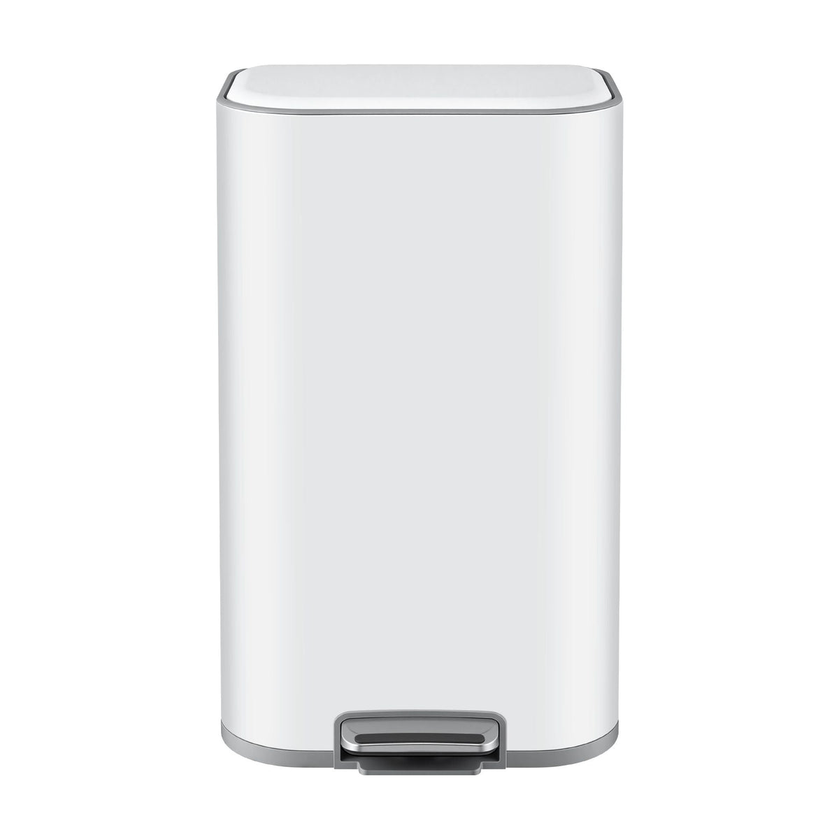30L Pedal Rubbish Bin with Soft Close Lid - White - Home & Garden > Kitchen Bins > Pedal Bins - Rivercity House & Home Co. (ABN 18 642 972 209) - Affordable Modern Furniture Australia