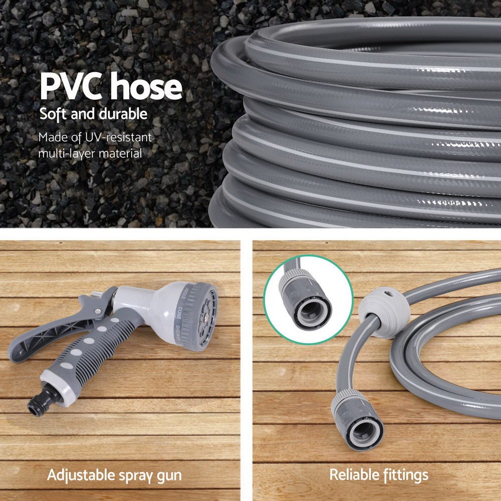 30M Water Hose Reel Retractable Auto Rewind Wall Mount Garden Spray Gun - Home & Garden > Garden Tools > Garden Hoses - Rivercity House & Home Co. (ABN 18 642 972 209) - Affordable Modern Furniture Australia