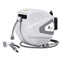 30M Water Hose Reel Retractable Auto Rewind Wall Mount Garden Spray Gun