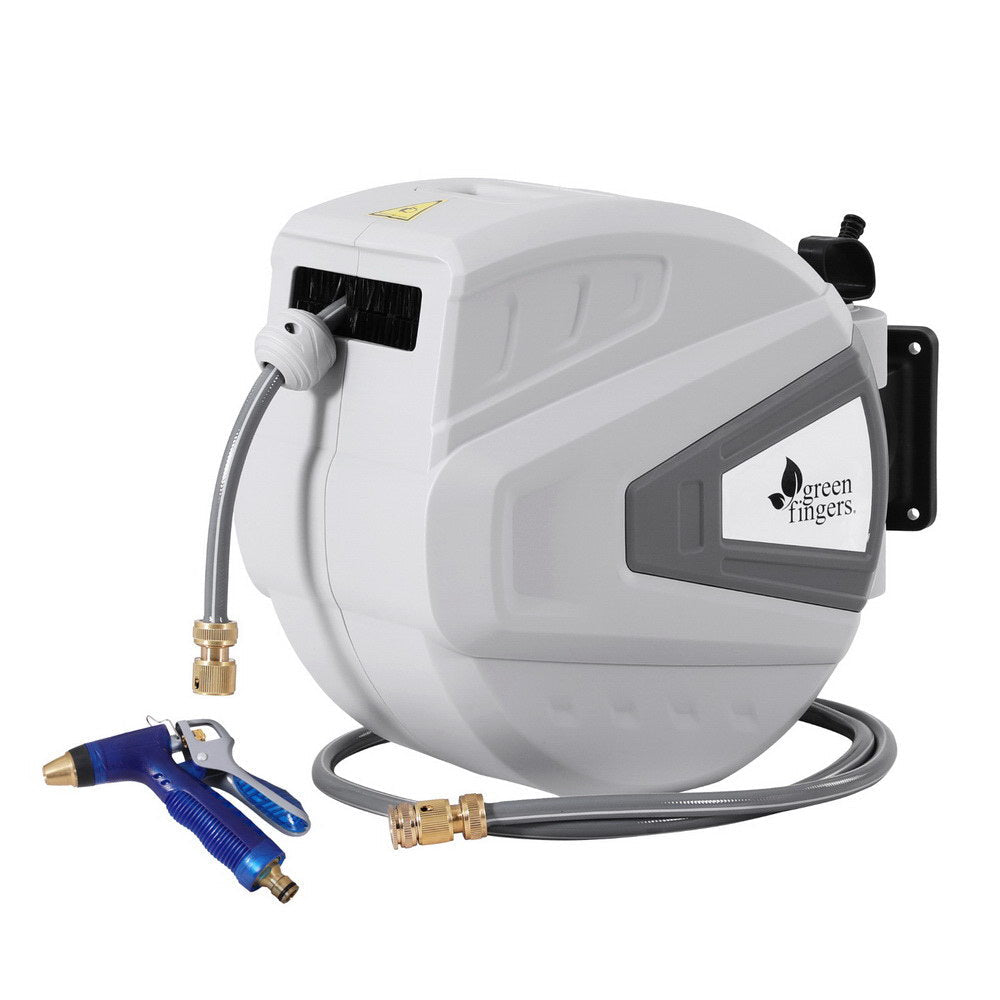 30M Water Hose Reel Retractable Auto Rewind Wall Mount Garden Spray Gun - Home & Garden > Garden Tools > Garden Hoses - Rivercity House & Home Co. (ABN 18 642 972 209) - Affordable Modern Furniture Australia