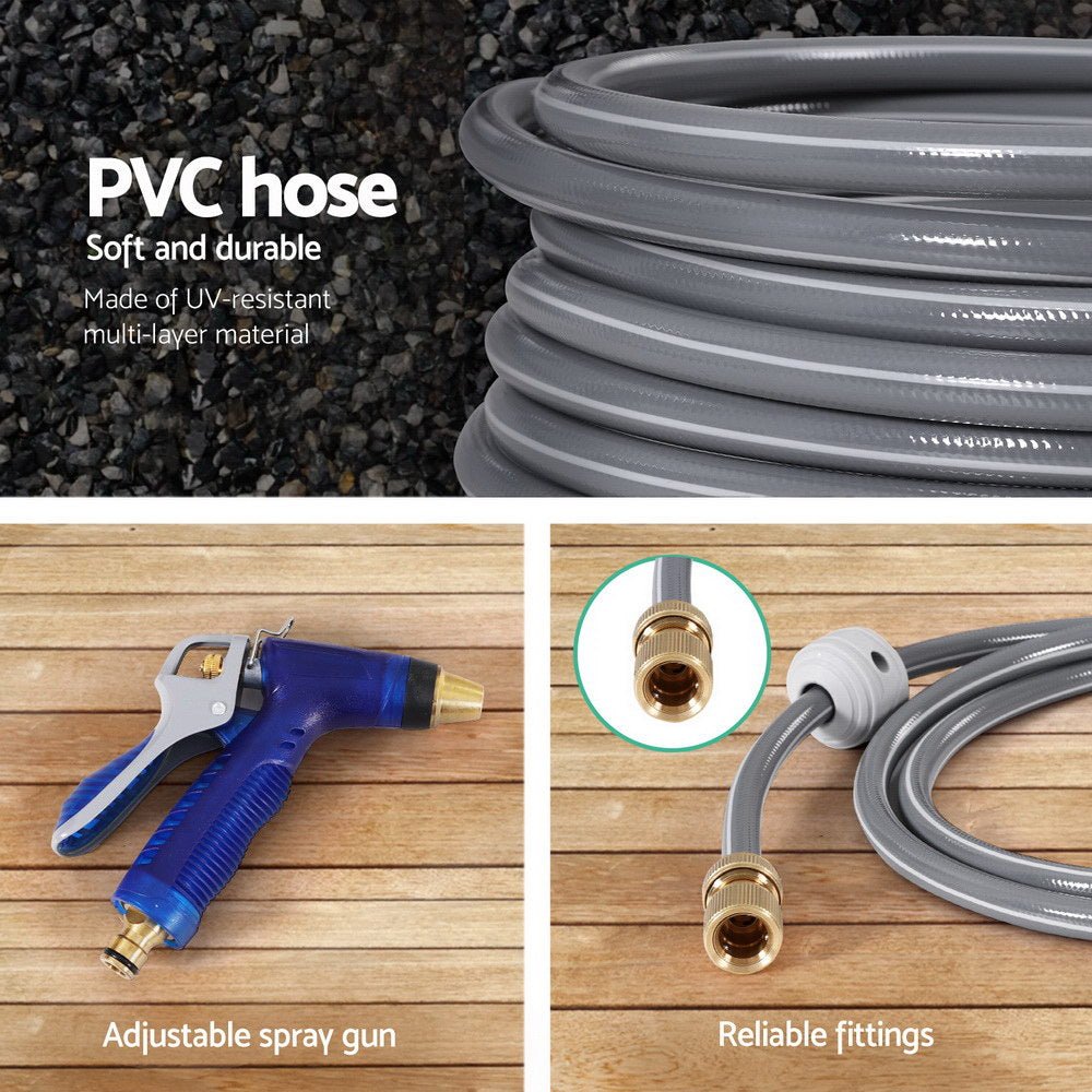 30M Water Hose Reel Retractable Auto Rewind Wall Mount Garden Spray Gun - Home & Garden > Garden Tools > Garden Hoses - Rivercity House & Home Co. (ABN 18 642 972 209) - Affordable Modern Furniture Australia