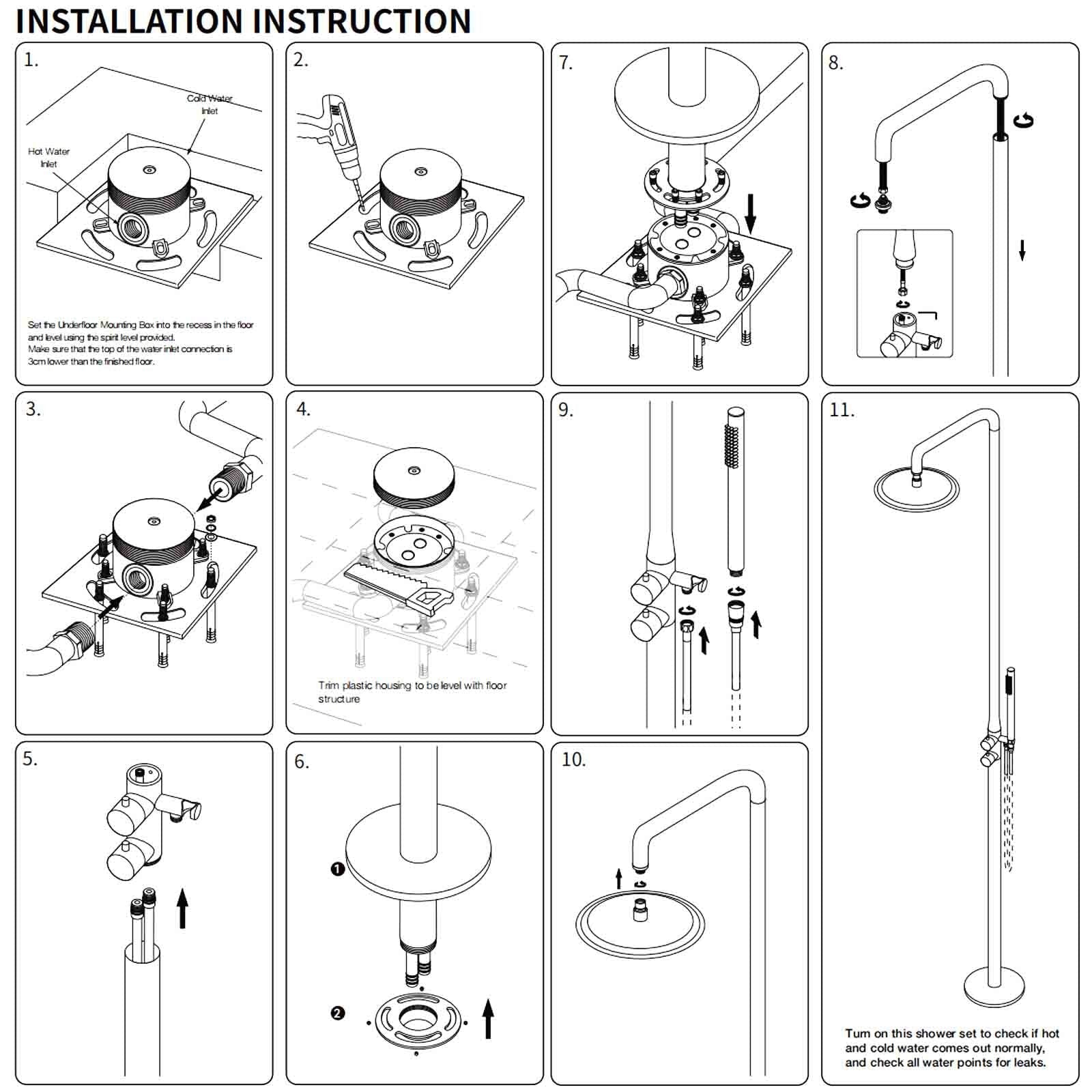316 SUS WELS Gun Metal Twin Shower Handset Combo Outdoor Bath Rainfall 10" Head - Furniture > Bathroom > Shower Heads & Screens - Rivercity House & Home Co. (ABN 18 642 972 209) - Affordable Modern Furniture Australia
