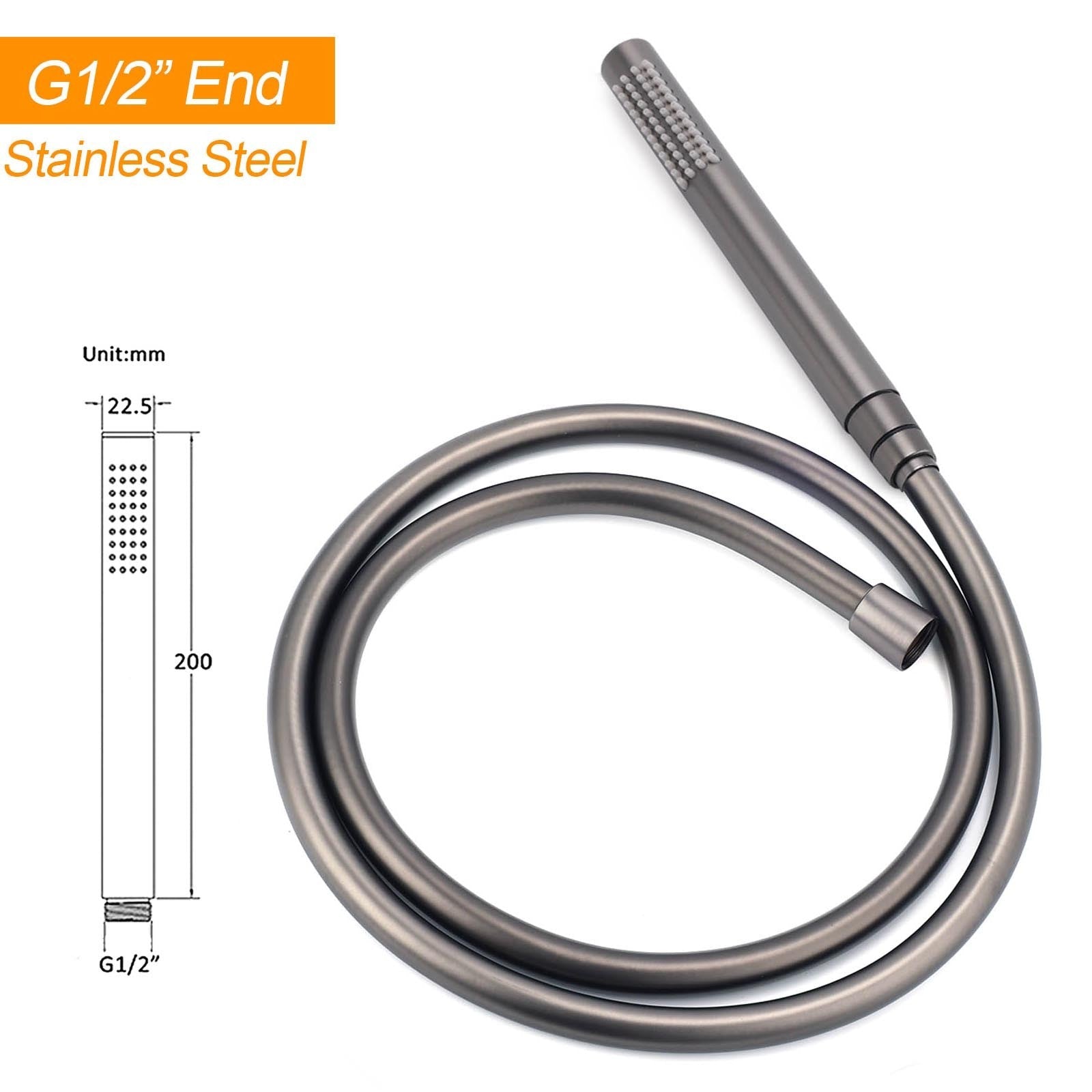 316 SUS WELS Gun Metal Twin Shower Handset Combo Outdoor Bath Rainfall 10" Head - Furniture > Bathroom > Shower Heads & Screens - Rivercity House & Home Co. (ABN 18 642 972 209) - Affordable Modern Furniture Australia
