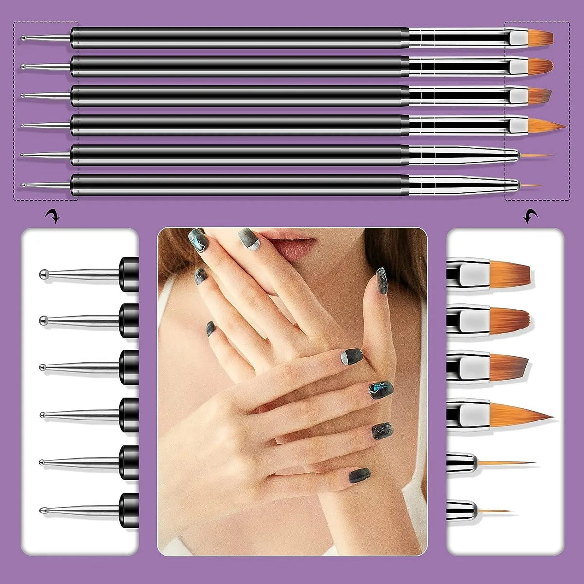 31Pcs Nail Art Brushes and Dotting Tools Set - Tools > Other Tools > Hand Tools - Rivercity House & Home Co. (ABN 18 642 972 209) - Affordable Modern Furniture Australia