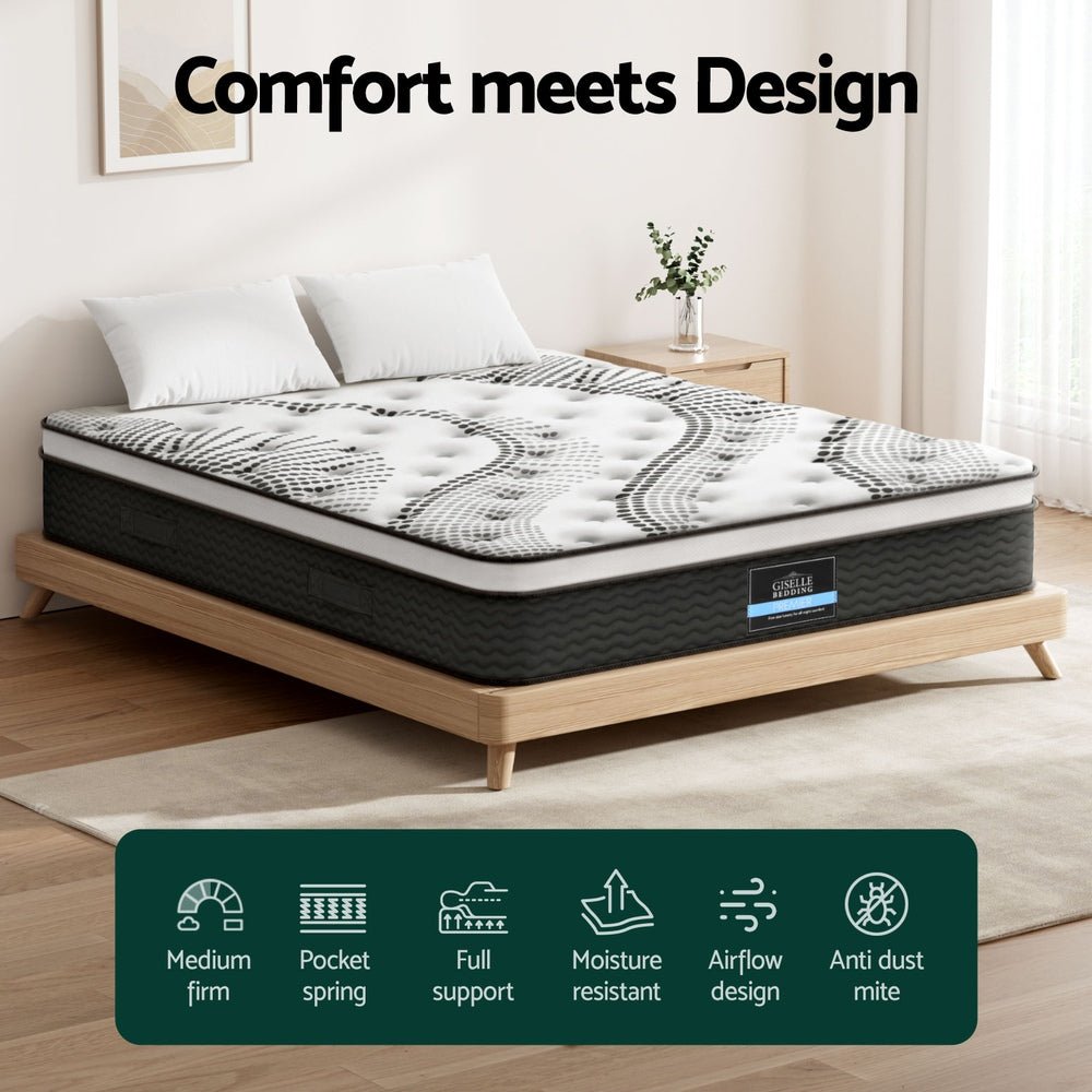 32cm Mattress Euro Top Super King - Furniture > Mattresses > King Size Mattress - Rivercity House & Home Co. (ABN 18 642 972 209) - Affordable Modern Furniture Australia