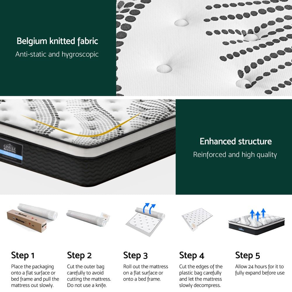 32cm Mattress Euro Top Super King - Furniture > Mattresses > King Size Mattress - Rivercity House & Home Co. (ABN 18 642 972 209) - Affordable Modern Furniture Australia