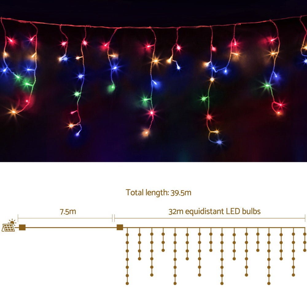 32M Christmas Lights Icicle String Light 960 LED Multi - coloured - Occasions > Christmas > Outdoor Decorations & Lights - Rivercity House & Home Co. (ABN 18 642 972 209) - Affordable Modern Furniture Australia