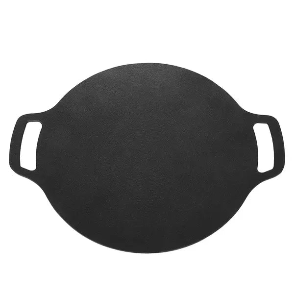 33 cm Round Korean BBQ Grill Pan with 6-Layer Non-Stick Aluminum Alloy Surface for Indoor and Outdoor Cooking - Black - Home & Garden > BBQ > BBQs & Accessories - Rivercity House & Home Co. (ABN 18 642 972 209) - Affordable Modern Furniture Australia