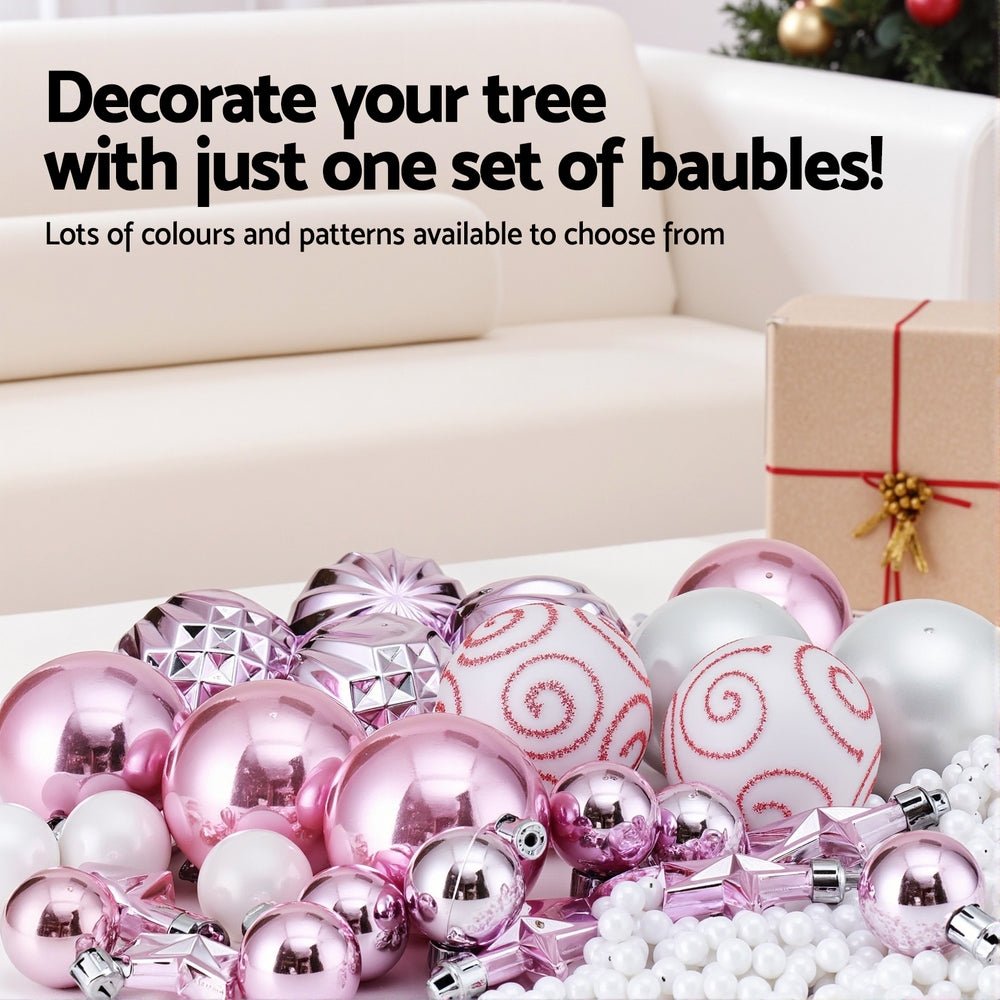 33pcs Christmas Tree Decorations Set Baubles Ornaments Party Pink - Occasions > Christmas > Christmas Decorations - Rivercity House & Home Co. (ABN 18 642 972 209) - Affordable Modern Furniture Australia