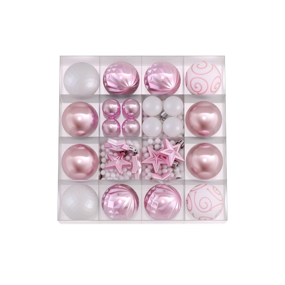 33pcs Christmas Tree Decorations Set Baubles Ornaments Party Pink - Occasions > Christmas > Christmas Decorations - Rivercity House & Home Co. (ABN 18 642 972 209) - Affordable Modern Furniture Australia