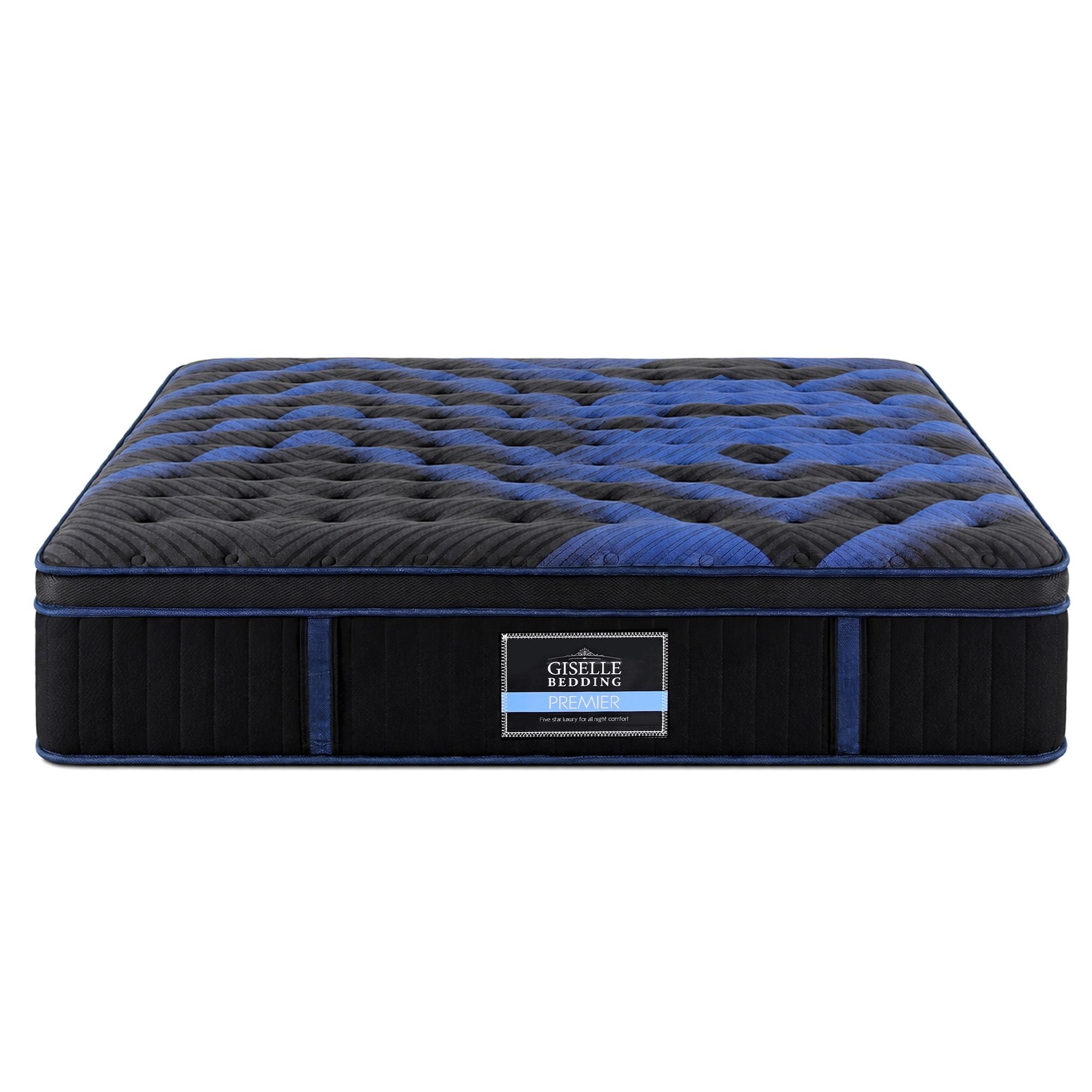 34cm King Hybrid Mattress with Cooling Gel Memory Foam and Edge Support - Black & Blue - Furniture > Mattresses > King Size Mattress - Rivercity House & Home Co. (ABN 18 642 972 209) - Affordable Modern Furniture Australia