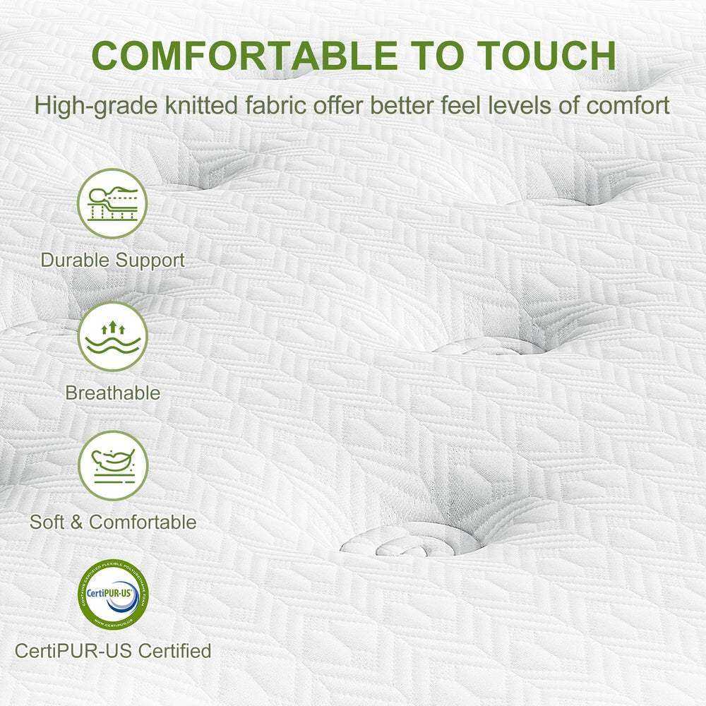 34cm Queen Latex Hybrid Mattress Medium Firm - 5 Zone Pocket Spring Bed for Pressure Relief Motion Isolation - Furniture > Mattresses > Queen Mattress - Rivercity House & Home Co. (ABN 18 642 972 209) - Affordable Modern Furniture Australia