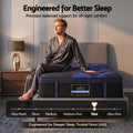 34cm Single Hybrid Mattress with Cooling Gel Memory Foam and Edge Support - Black & Blue