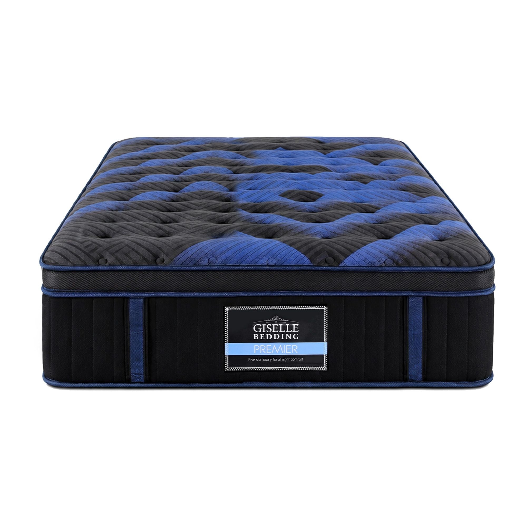 34cm Single Hybrid Mattress with Cooling Gel Memory Foam and Edge Support - Black & Blue - Furniture > Mattresses > Single Mattress - Rivercity House & Home Co. (ABN 18 642 972 209) - Affordable Modern Furniture Australia