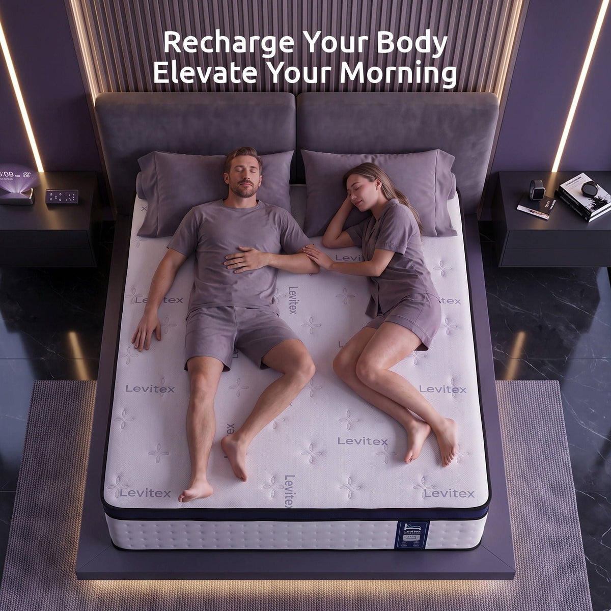 35cm Double Gel Memory Foam Mattress with 7-Zone Ergonomic Pocket Springs and Triple Cooling System - White - Furniture > Mattresses > Double Mattress - Rivercity House & Home Co. (ABN 18 642 972 209) - Affordable Modern Furniture Australia