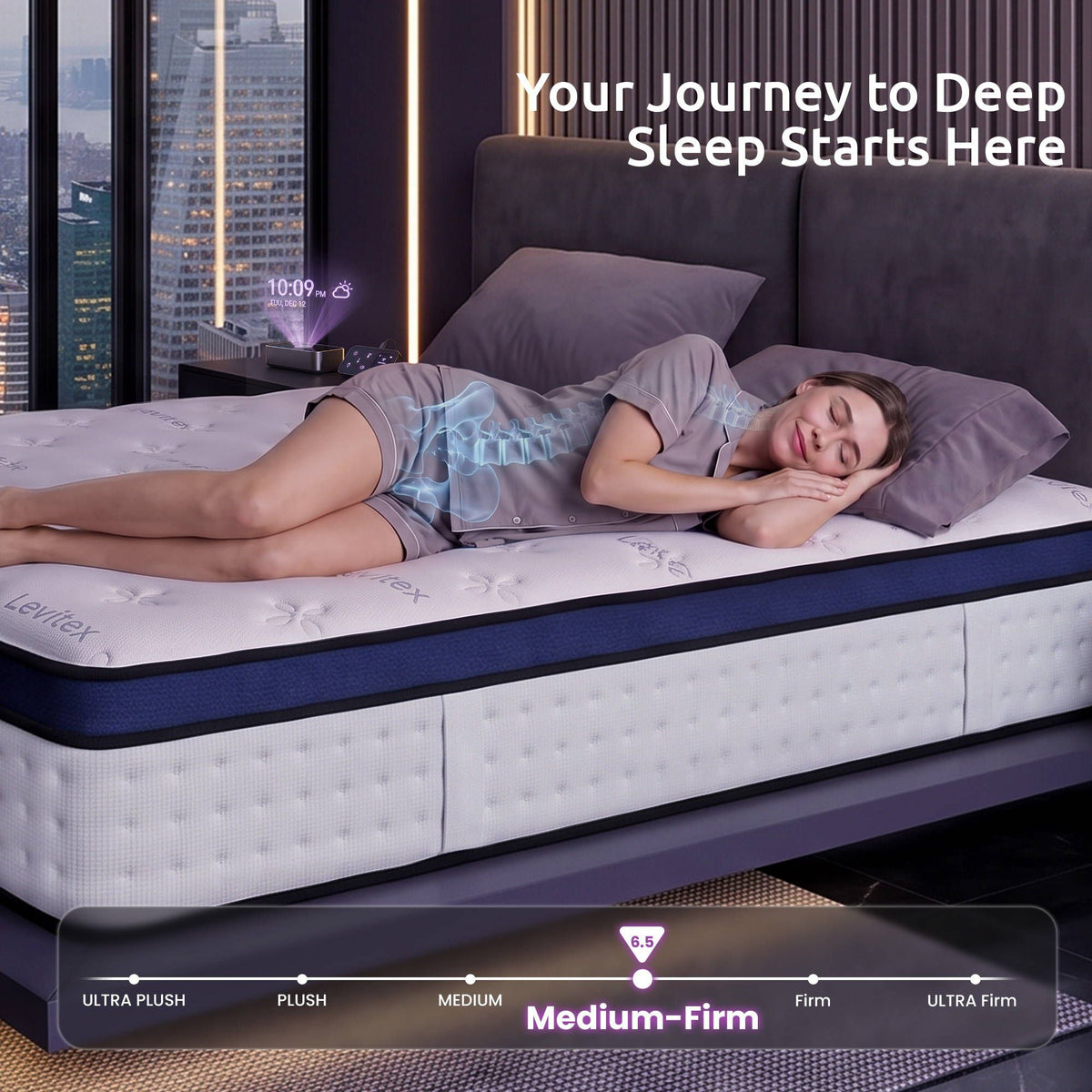 35cm King Gel Memory Foam Mattress with 7-Zone Ergonomic Pocket Springs and Triple Cooling System - White - Furniture > Mattresses > King Size Mattress - Rivercity House & Home Co. (ABN 18 642 972 209) - Affordable Modern Furniture Australia