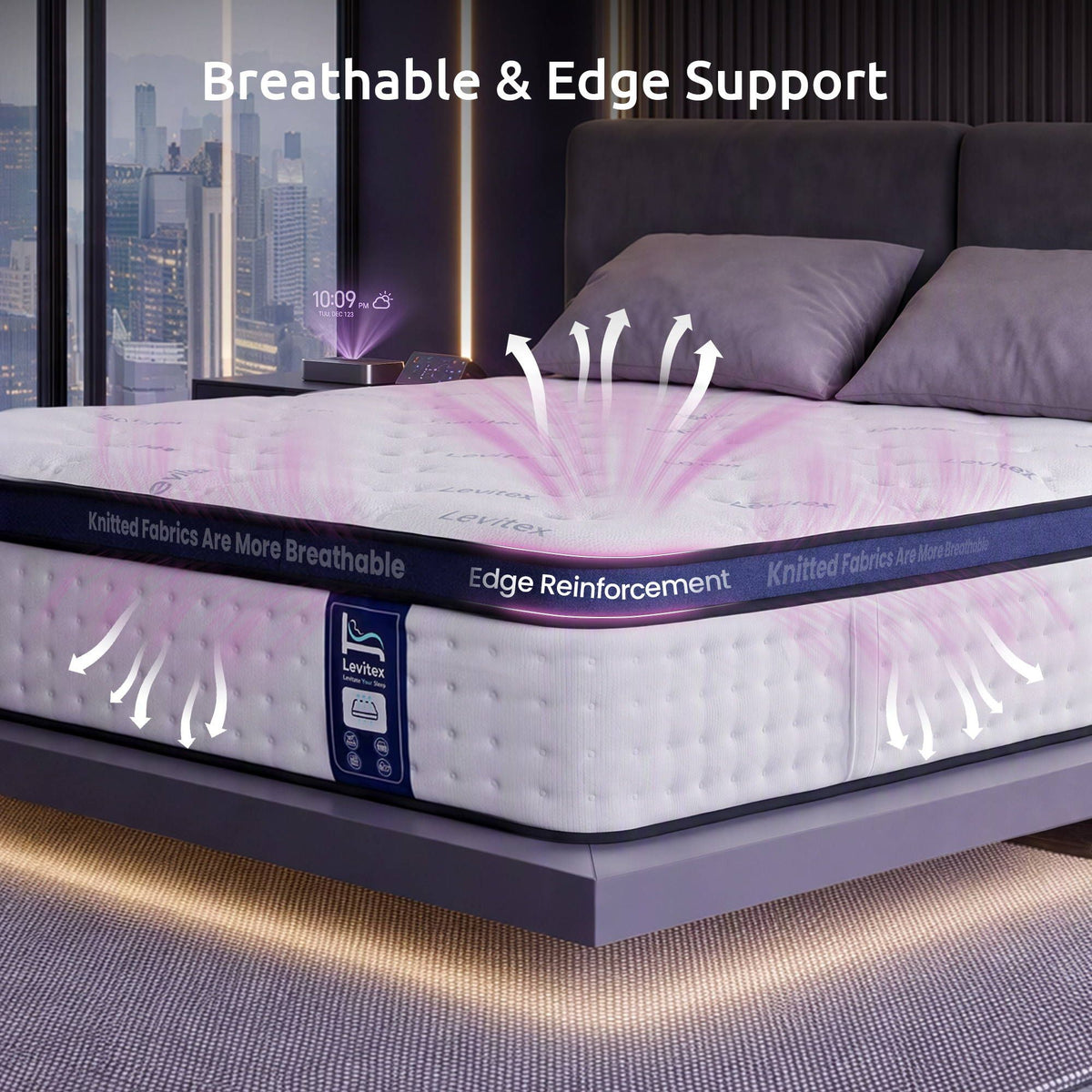 35cm King Gel Memory Foam Mattress with 7-Zone Ergonomic Pocket Springs and Triple Cooling System - White - Furniture > Mattresses > King Size Mattress - Rivercity House & Home Co. (ABN 18 642 972 209) - Affordable Modern Furniture Australia