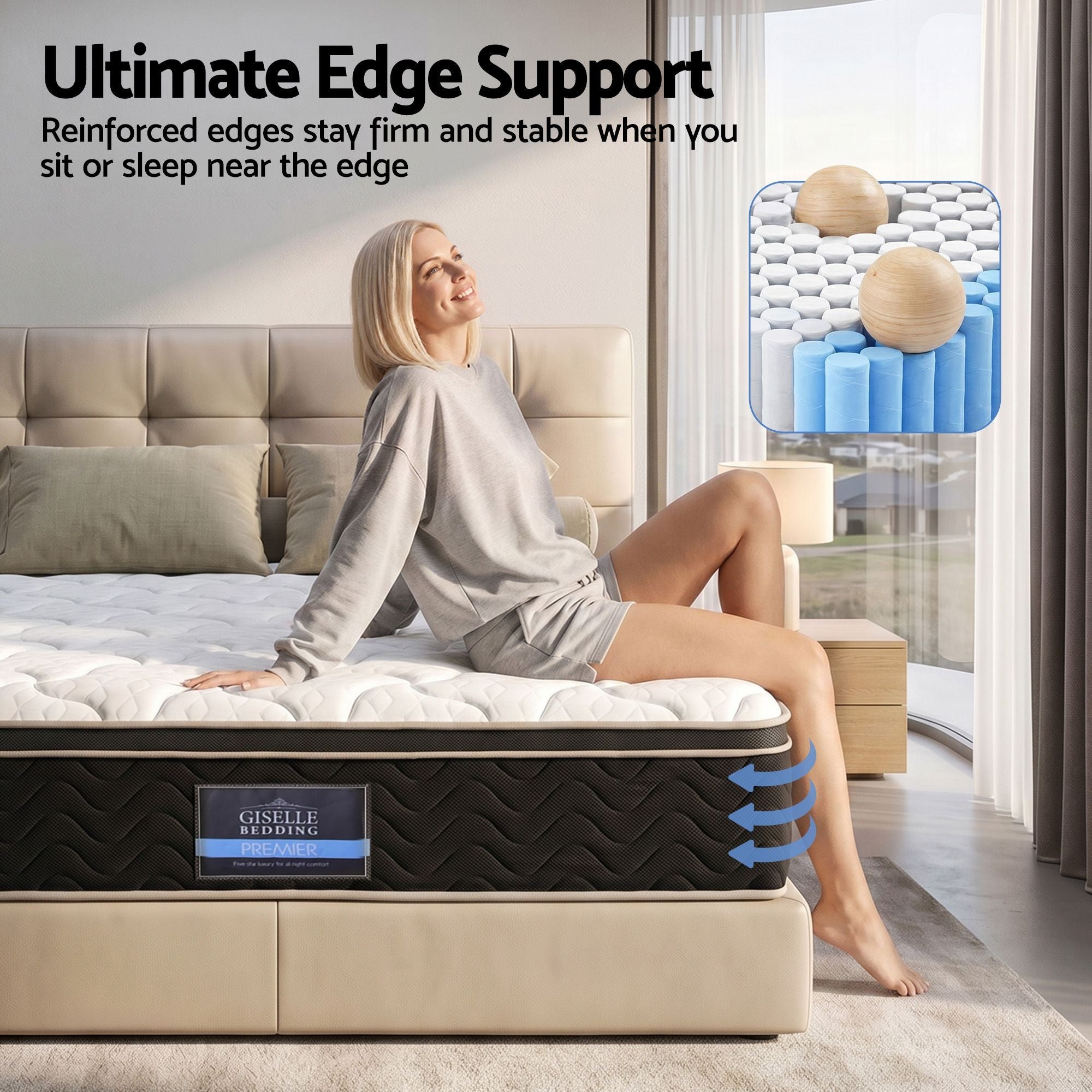 35cm King Mattress Firm with Copper Memory Foam and Edge Support - Furniture > Mattresses > King Size Mattress - Rivercity House & Home Co. (ABN 18 642 972 209) - Affordable Modern Furniture Australia