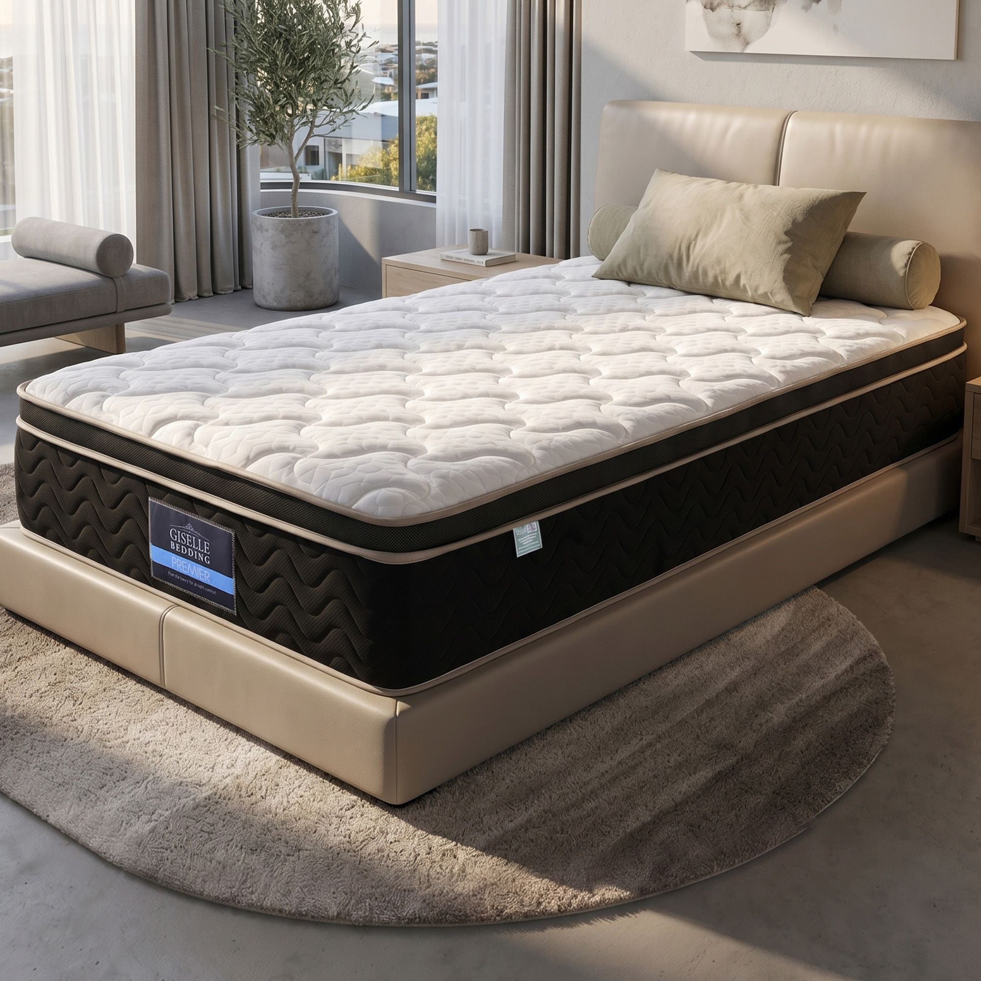 35cm King Single Firm Mattress with Copper Memory Foam and Edge Support - Furniture > Mattresses > King Single Mattress - Rivercity House & Home Co. (ABN 18 642 972 209) - Affordable Modern Furniture Australia