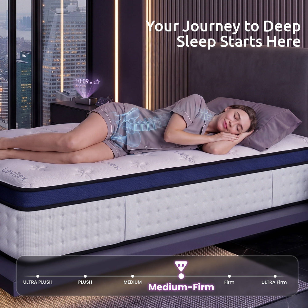 35CM King Single Gel Memory Foam Mattress with 7-Zone Pocket Springs and Triple Cooling System - White - Furniture > Mattresses > King Single Mattress - Rivercity House & Home Co. (ABN 18 642 972 209) - Affordable Modern Furniture Australia