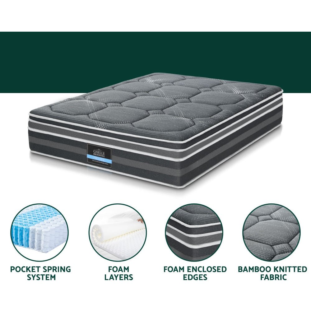 35cm Mattress Bamboo Cover Double - Furniture > Mattresses > Double Mattress - Rivercity House & Home Co. (ABN 18 642 972 209) - Affordable Modern Furniture Australia