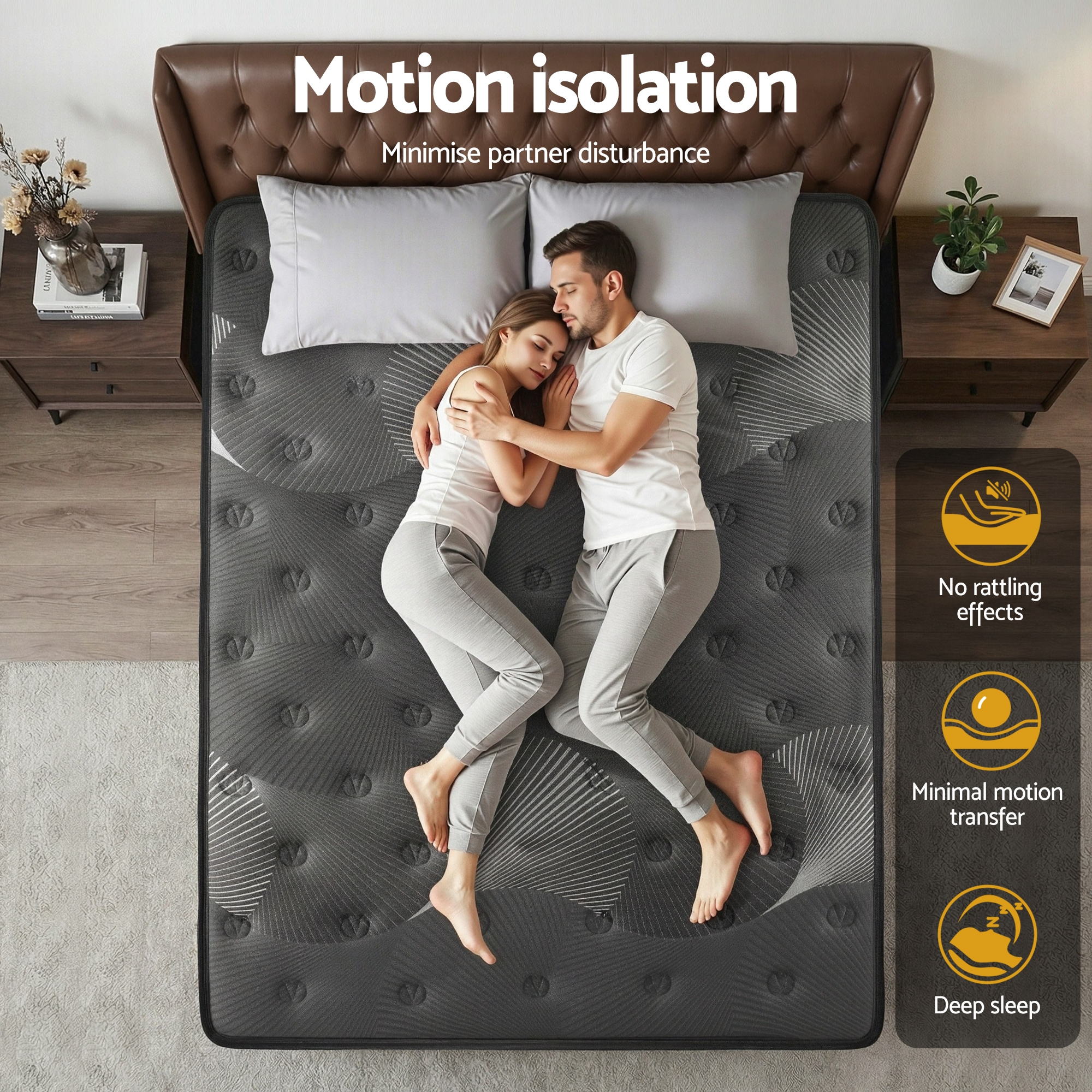 35cm Mattress Graphene Memory Foam Medium Firm Euro Top Mattresses King - Furniture > Mattresses > King Size Mattress - Rivercity House & Home Co. (ABN 18 642 972 209) - Affordable Modern Furniture Australia