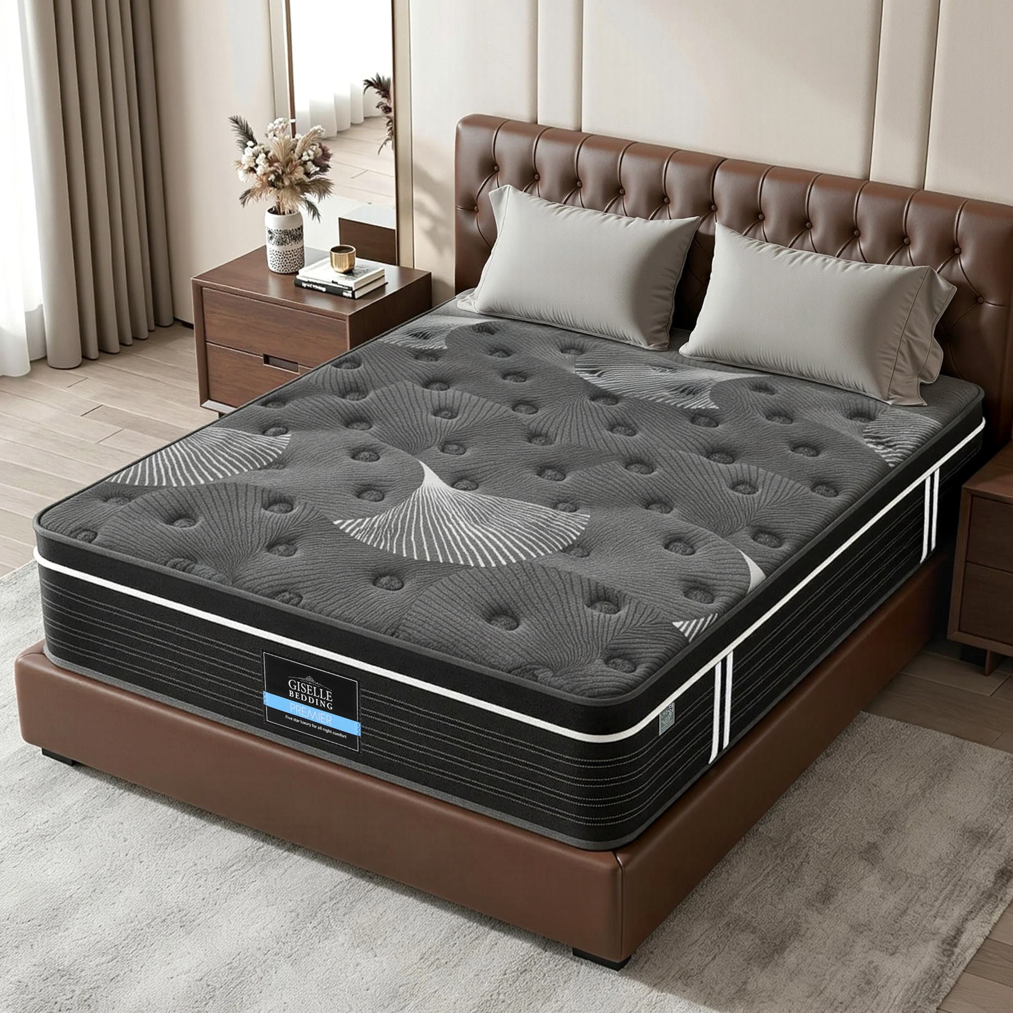 35cm Mattress Graphene Memory Foam Medium Firm Euro Top Mattresses Queen - Furniture > Mattresses > Queen Mattress - Rivercity House & Home Co. (ABN 18 642 972 209) - Affordable Modern Furniture Australia