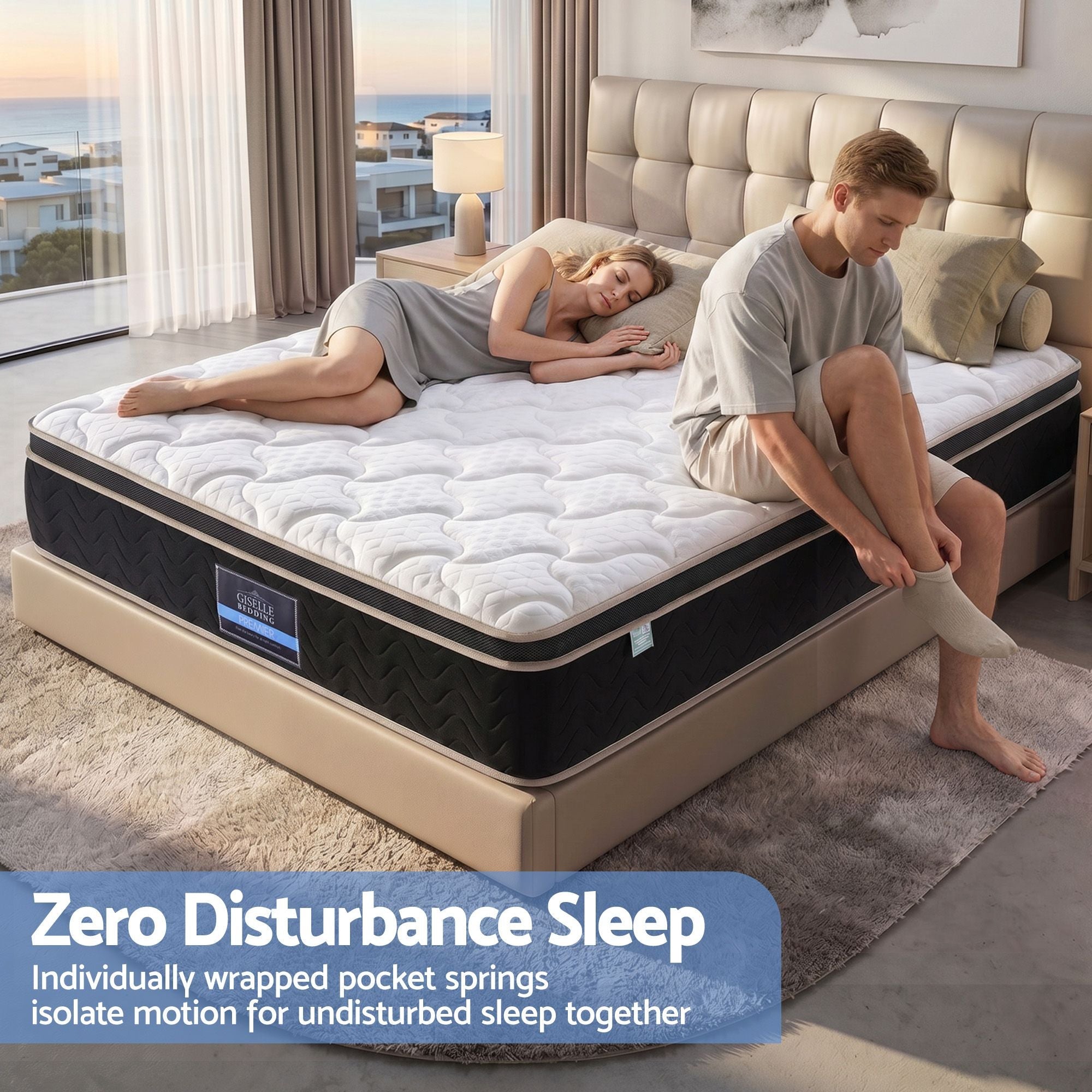 35cm Queen Firm Mattress with Copper Memory Foam and Edge Support - Furniture > Mattresses > Queen Mattress - Rivercity House & Home Co. (ABN 18 642 972 209) - Affordable Modern Furniture Australia