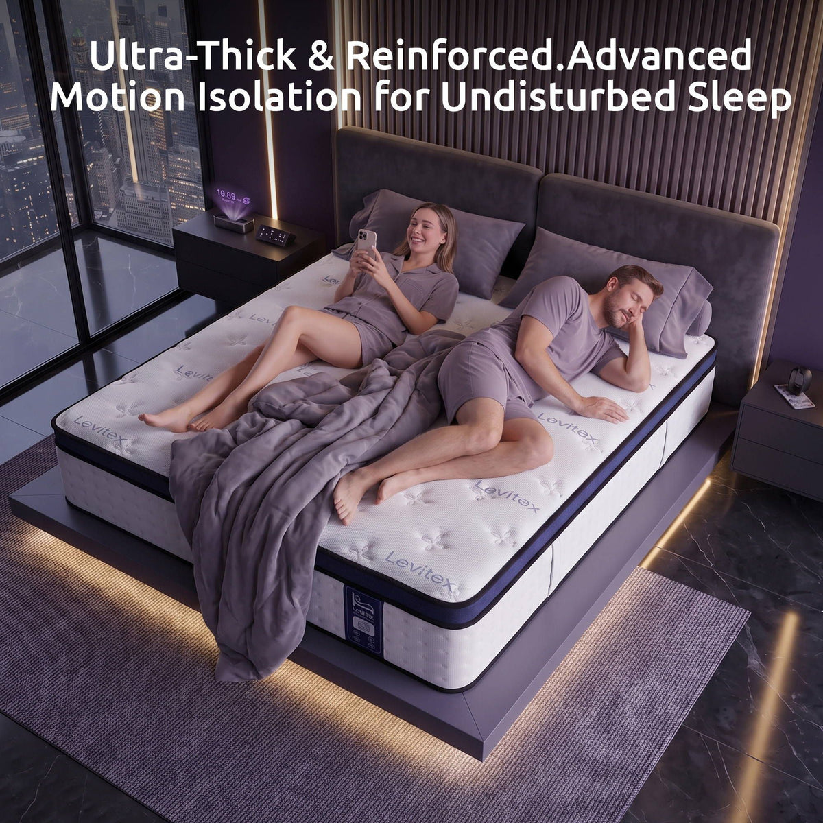 35cm Queen Gel Memory Foam Mattress with 7-Zone Ergonomic Pocket Springs and Dual-Row Edge Support - White - Furniture > Mattresses > Queen Mattress - Rivercity House & Home Co. (ABN 18 642 972 209) - Affordable Modern Furniture Australia