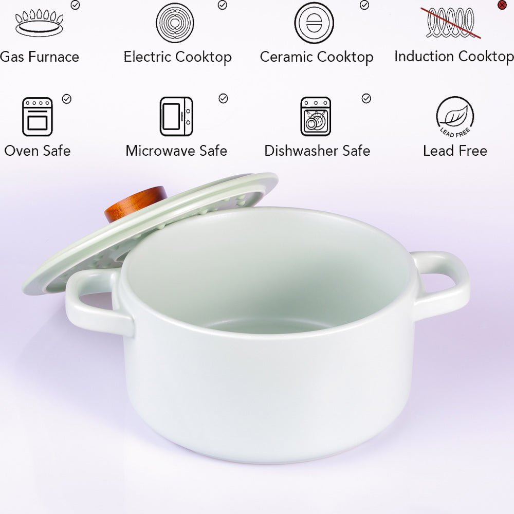 3.5L Ceramic Cooking Pot Clay Pot Japanese Donabe Chinese Ceramic Claypot Cookware Stockpot Lid - Appliances > Kitchen Appliances > Cooktops & Stoves - Rivercity House & Home Co. (ABN 18 642 972 209) - Affordable Modern Furniture Australia