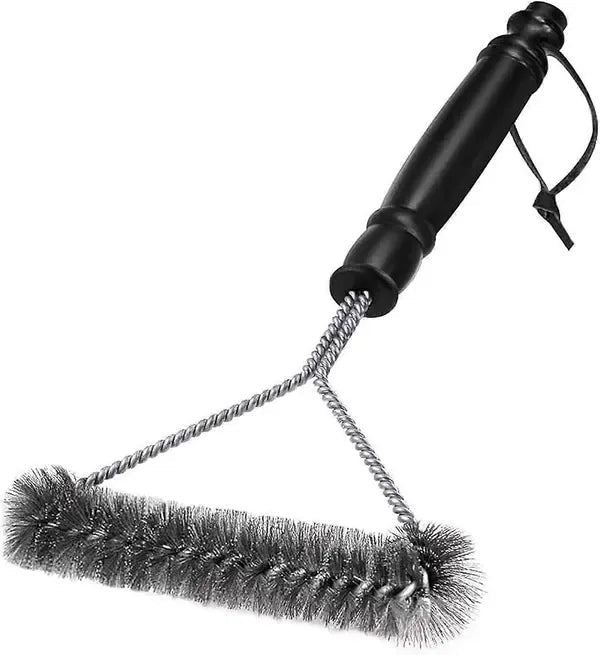 360 Degree Heavy Duty BBQ Grill Cleaning Brush with Stainless Steel Bristles and 30 cm Handle for Gas, Charcoal and Smoker Grates - Black - Home & Garden > BBQ > BBQ Cleaning - Rivercity House & Home Co. (ABN 18 642 972 209) - Affordable Modern Furniture Australia