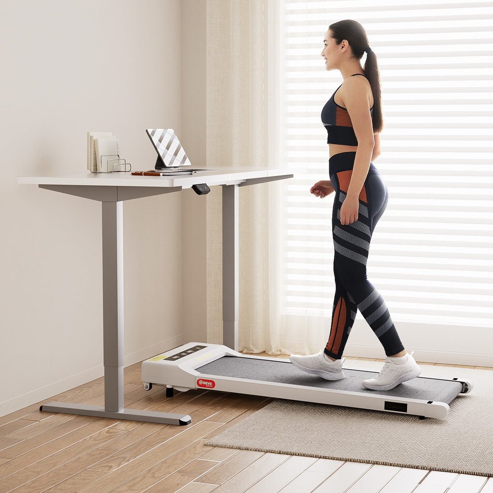 360mm Treadmill Electric Walking Pad with140cm Automatic Standing Desk - Furniture > Office > Desks - Rivercity House & Home Co. (ABN 18 642 972 209) - Affordable Modern Furniture Australia
