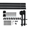 3.66m Double Sliding Barn Door Track Kit 4.3mx6.1m - Black