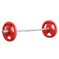 36kg Barbell and Dumbbell Set 120cm with Plates - Red