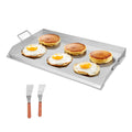 36x22 in Stainless Steel Flat Top Griddle Universal BBQ Grill Pan - Silver