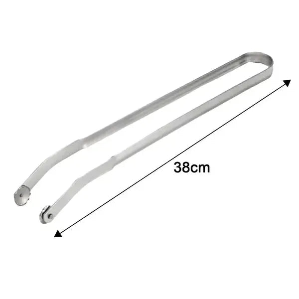 38 cm Stainless Steel BBQ Sausage Turning Tongs with Long Handle for Grilling - Silver - Home & Garden > BBQ > BBQ Tools - Rivercity House & Home Co. (ABN 18 642 972 209) - Affordable Modern Furniture Australia