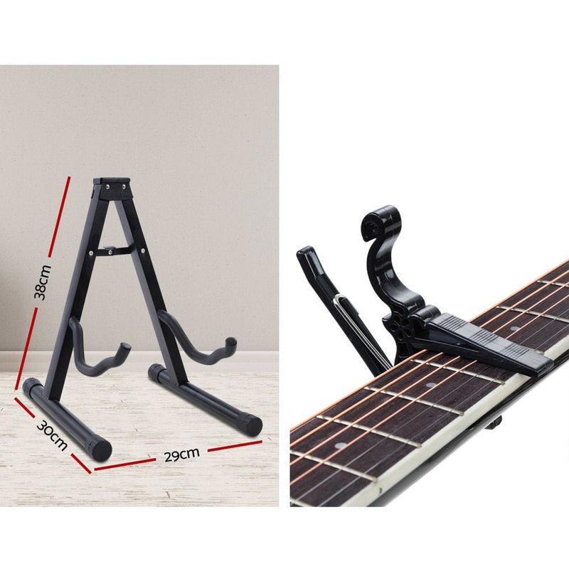 38 Inch Acoustic Guitar 9 Piece Set With Stand - Audio & Video > Musical Instrument & Accessories - Rivercity House & Home Co. (ABN 18 642 972 209) - Affordable Modern Furniture Australia