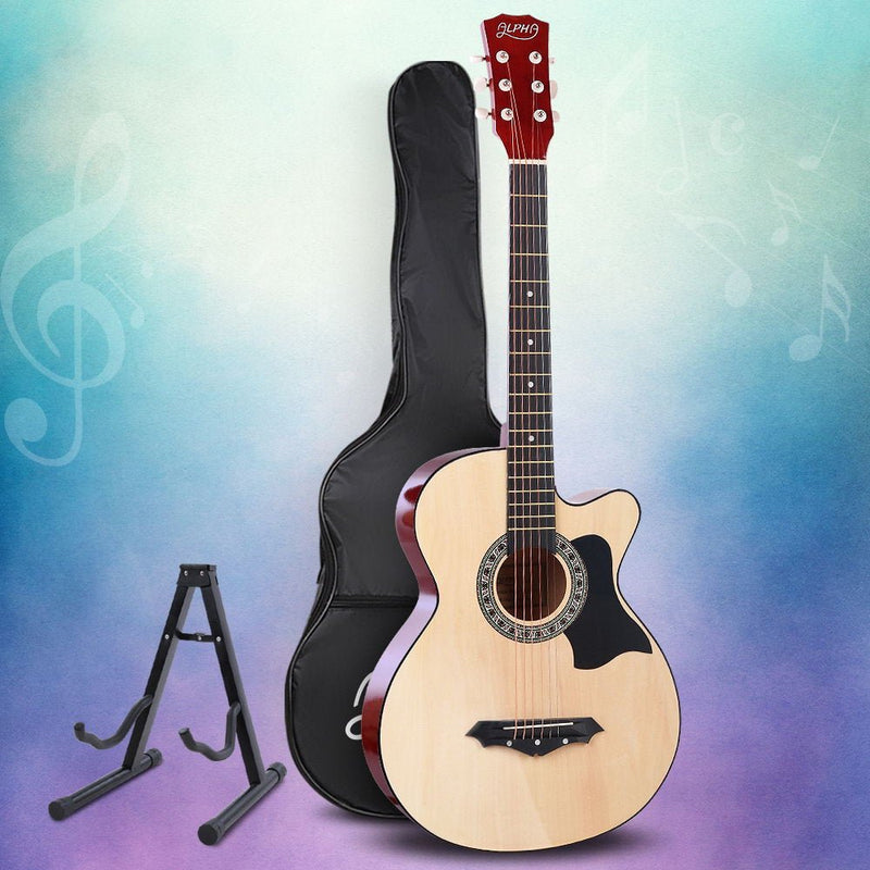 38 Inch Acoustic Guitar 9 Piece Set With Stand - Audio & Video > Musical Instrument & Accessories - Rivercity House & Home Co. (ABN 18 642 972 209) - Affordable Modern Furniture Australia