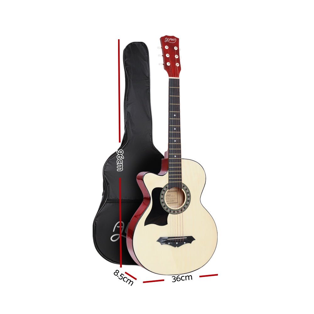 38 Inch Left Handed Acoustic Guitar 9 Piece Set With Stand - Audio & Video > Musical Instrument & Accessories - Rivercity House & Home Co. (ABN 18 642 972 209) - Affordable Modern Furniture Australia
