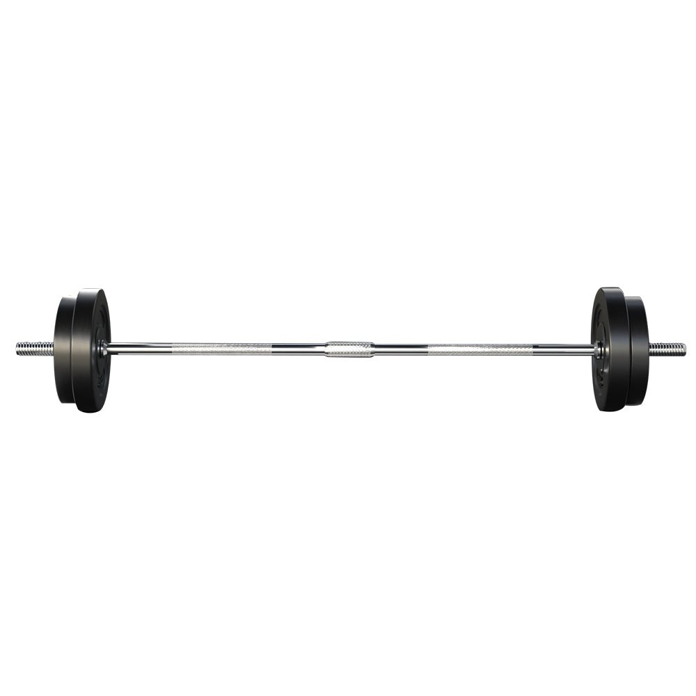 38kg Barbell Set with 168cm Barbell Bar and Weight Plates - Rubber - Sports & Fitness > Exercise, Gym & Fitness > Exercise Benches - Rivercity House & Home Co. (ABN 18 642 972 209) - Affordable Modern Furniture Australia