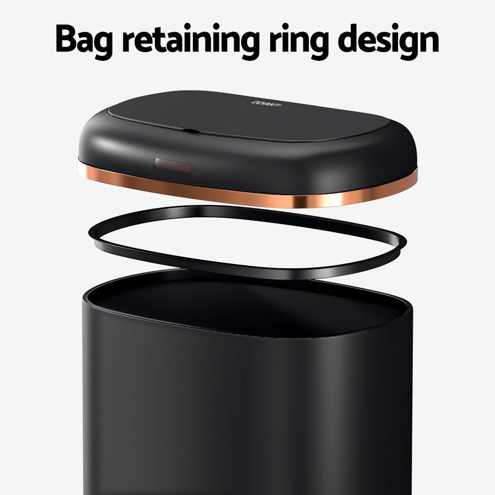 38L Motion Sensor Bin Rubbish Automatic Black - Home & Garden > Kitchen Bins > Automatic Bins - Rivercity House & Home Co. (ABN 18 642 972 209) - Affordable Modern Furniture Australia