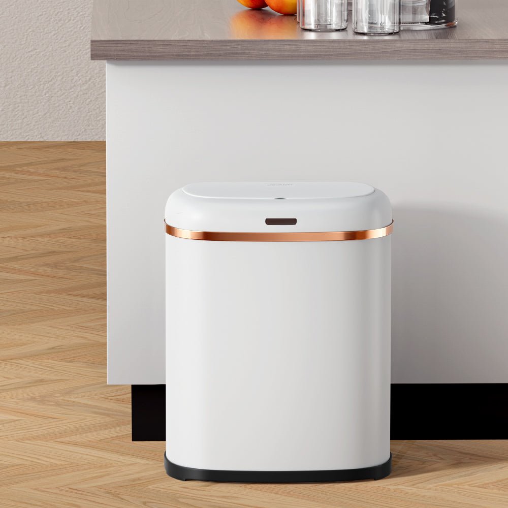 38L Motion Sensor Bin Rubbish Automatic White - Home & Garden > Kitchen Bins > Automatic Bins - Rivercity House & Home Co. (ABN 18 642 972 209) - Affordable Modern Furniture Australia