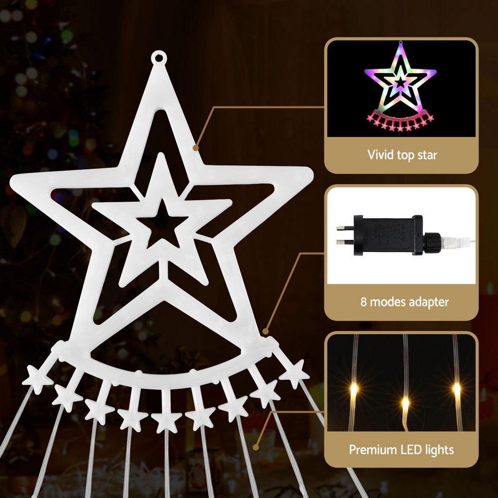 3.8M Christmas Lights Waterfall String Light 340 LED - Occasions > Christmas > Outdoor Decorations & Lights - Rivercity House & Home Co. (ABN 18 642 972 209) - Affordable Modern Furniture Australia