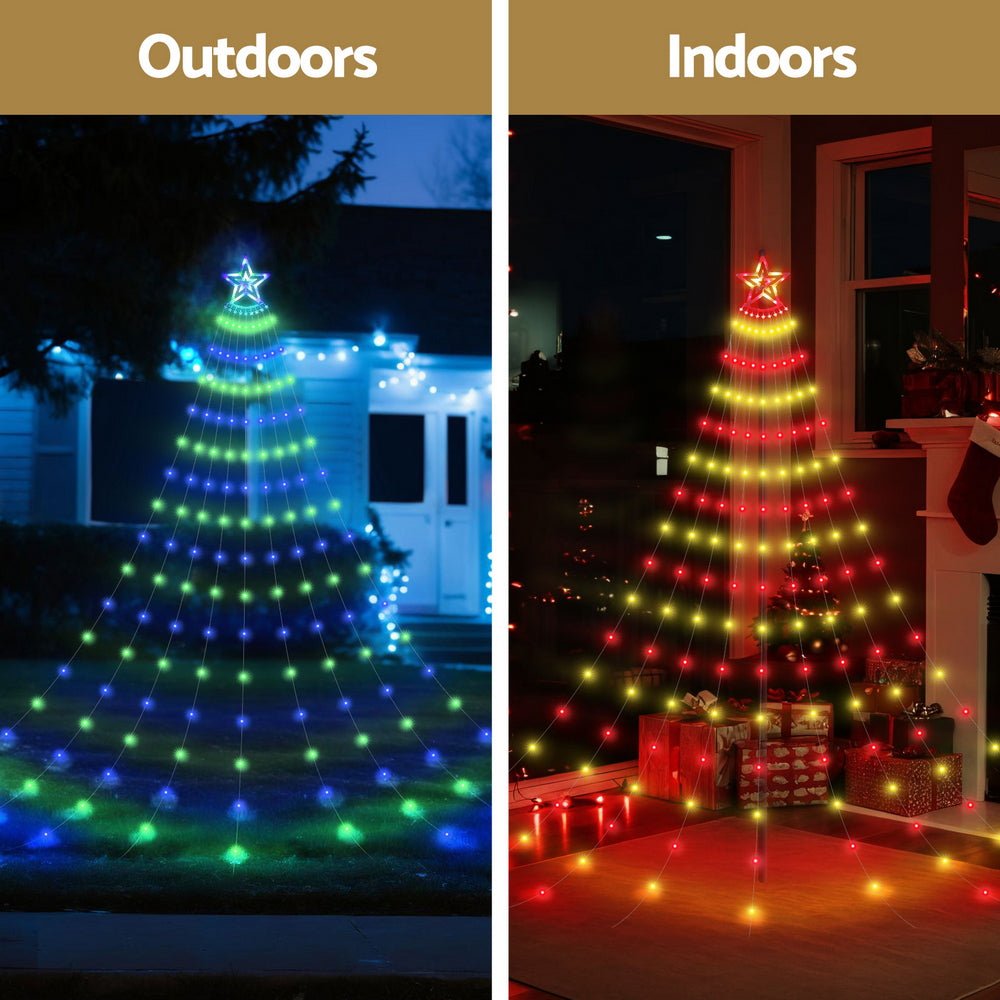 3.8M Christmas Lights Waterfall String Light 340 LED - Occasions > Christmas > Outdoor Decorations & Lights - Rivercity House & Home Co. (ABN 18 642 972 209) - Affordable Modern Furniture Australia