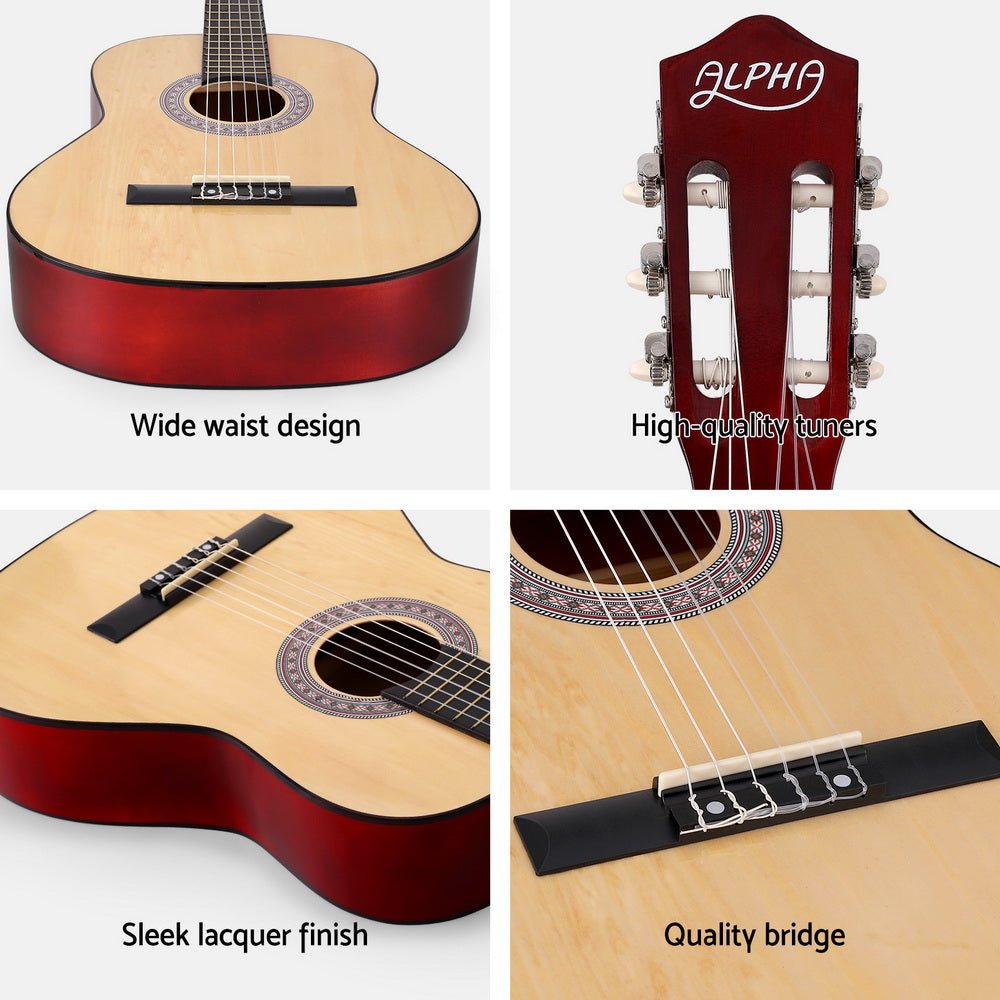 39 Inch Classical Guitar Wooden Body Nylon String Beginner Gift Natural - Audio & Video > Musical Instrument & Accessories - Rivercity House & Home Co. (ABN 18 642 972 209) - Affordable Modern Furniture Australia